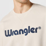 WRANGLER LOGO CREW SWEAT 112350538 Φούτερ Μπεζ  F/W