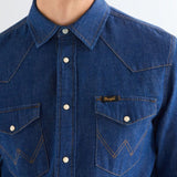 Wrangler WESTERN SHIRT CAROLINE CREEK 112378124 Πουκάμισο Μπλε  F/W