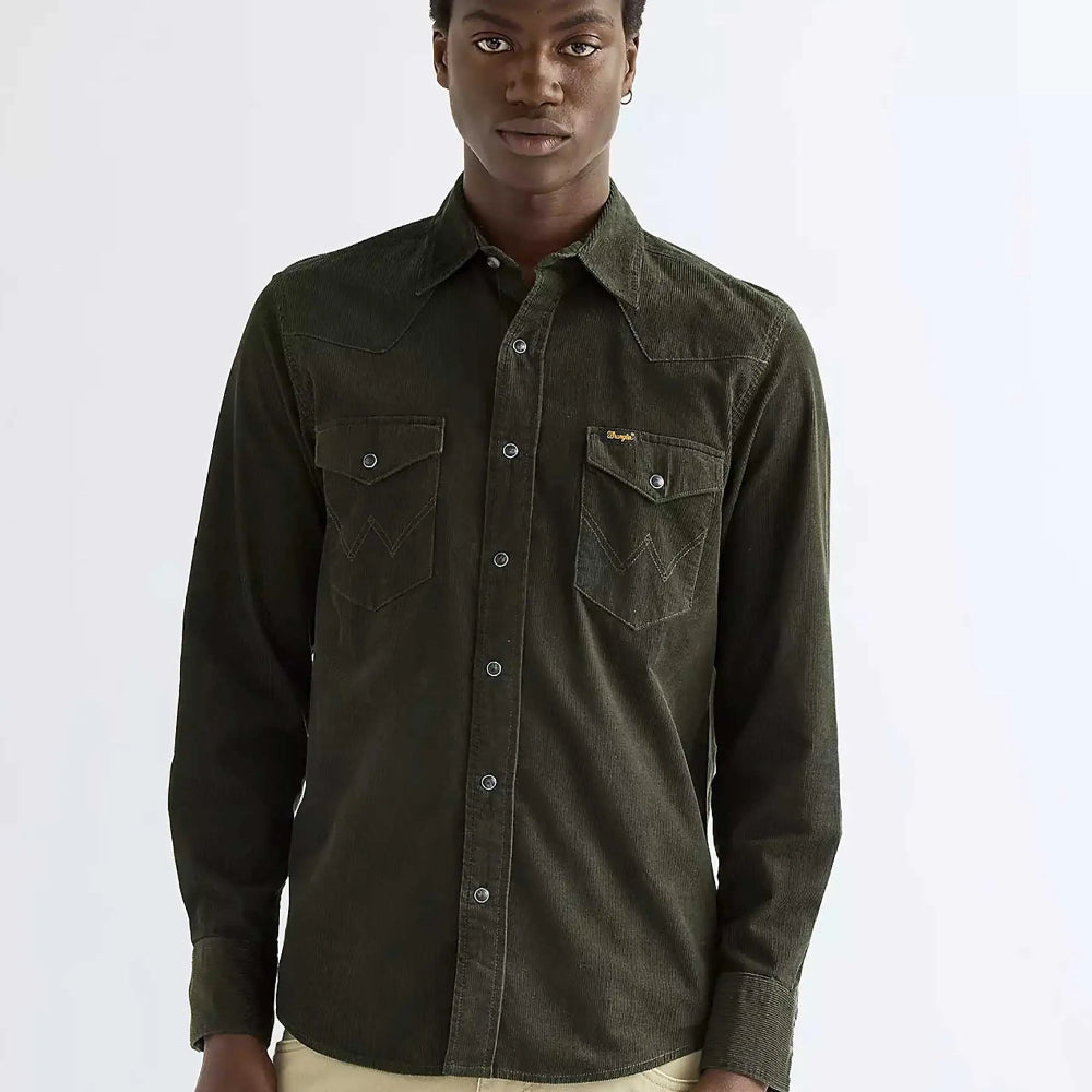 Wrangler WESTERN SHIRT 11286901 Πουκάμισο Πράσινο F/W