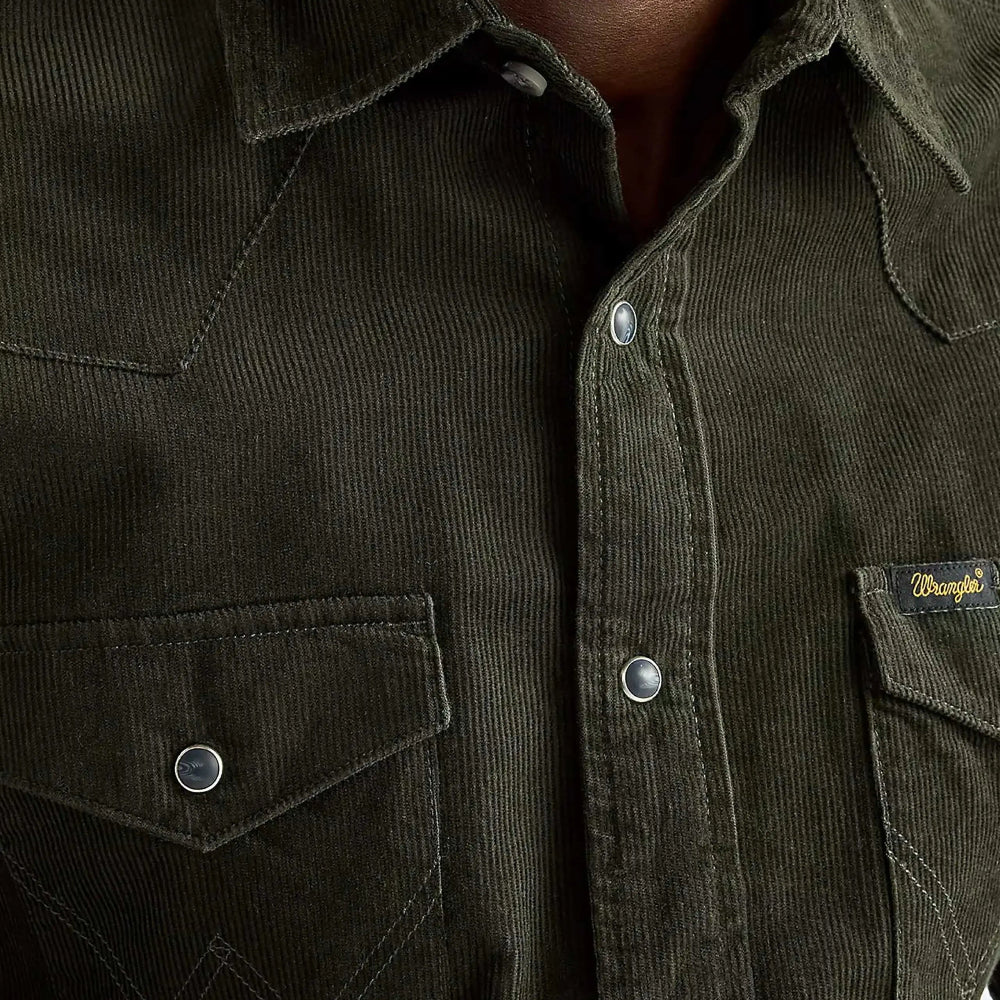 Wrangler WESTERN SHIRT 11286901 Πουκάμισο Πράσινο F/W