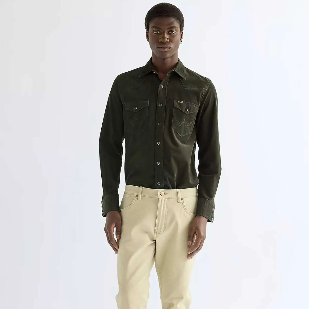 Wrangler WESTERN SHIRT 11286901 Πουκάμισο Πράσινο F/W