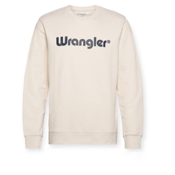 WRANGLER LOGO CREW SWEAT 112350538 Φούτερ Μπεζ  F/W