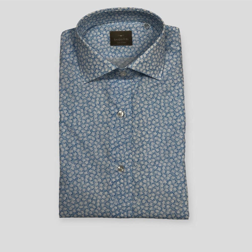 De pasquale 387/C80/265 Πουκάμισο Γαλάζιο S/S