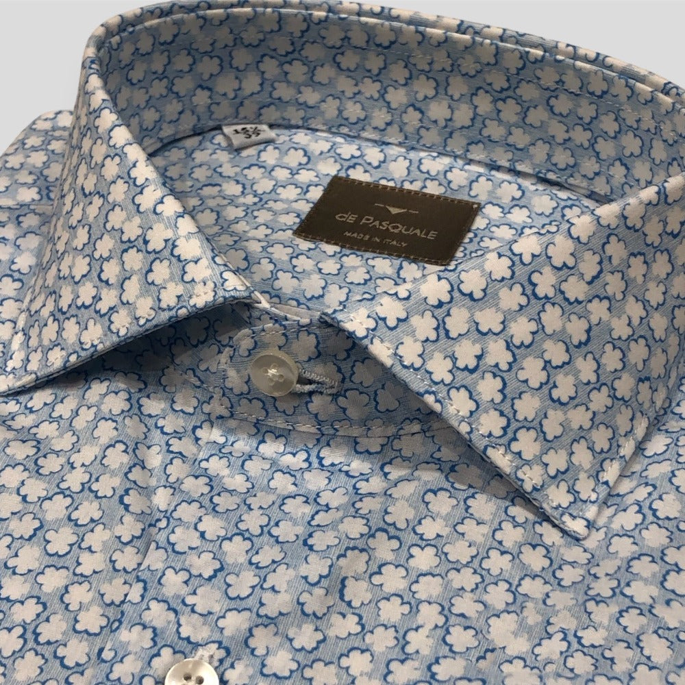 De pasquale 387/C80/265 Πουκάμισο Γαλάζιο S/S