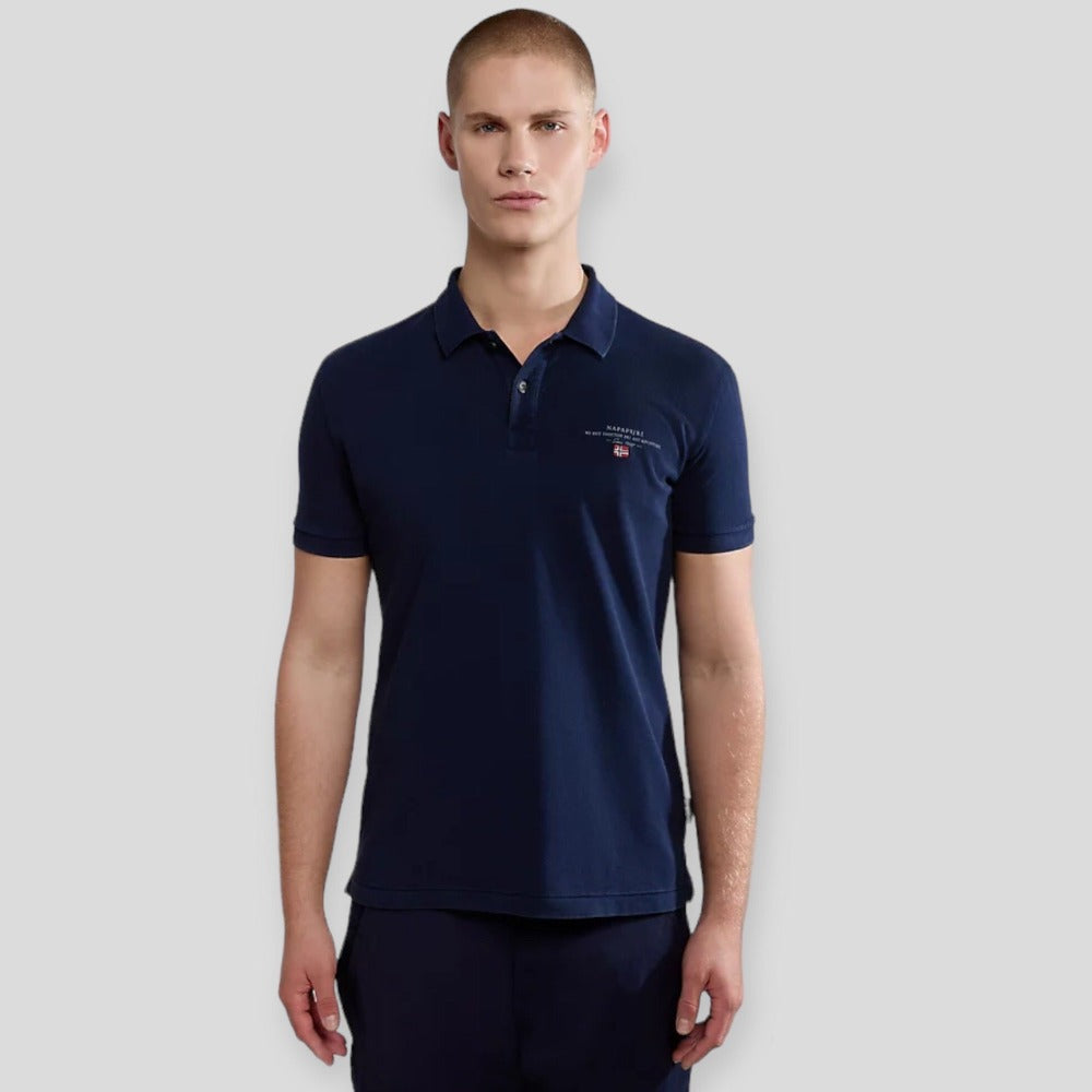 Napapijri ELBAS SS 4 BLU MARINE NP0A4GDL1761 Polo Μπλούζα Σκούρο Μπλε S/S
