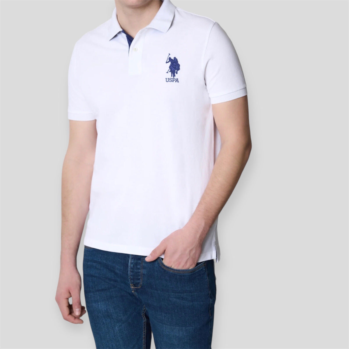 U.S POLO ASSN. KORY 41029/100 Polo Μπλούζα Λευκή S/S