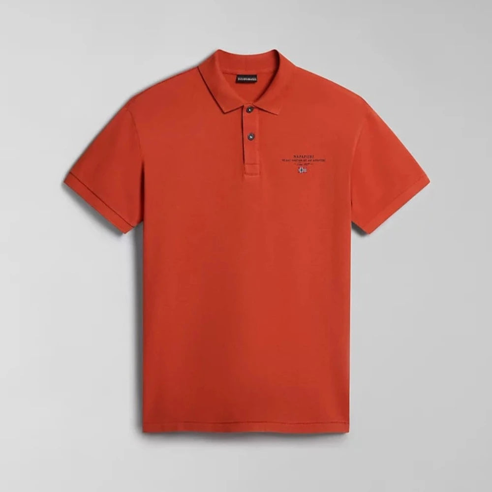 Napapijri ELBAS SS 4 RED TOMATO NP0A4GDLR1A1 Polo Μπλούζα Πορτοκαλί S/S