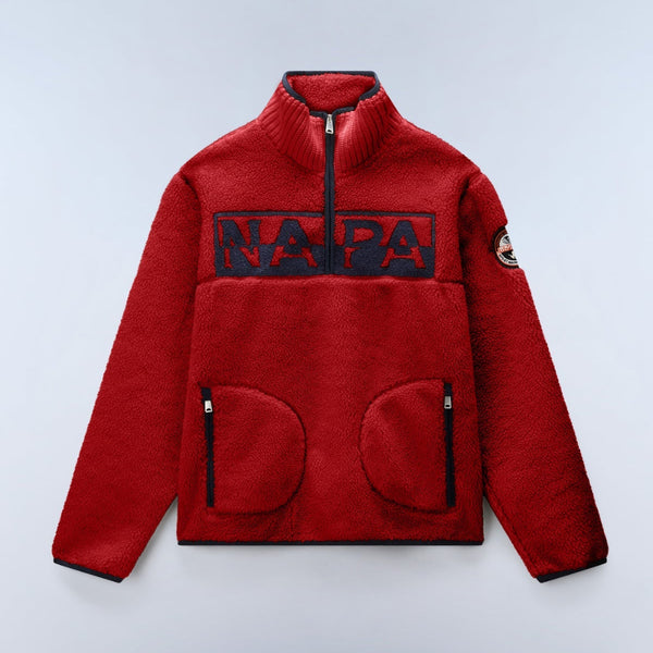 Napapijri T-ARCHIVE FLEECE HZ NP0A8A8HR1F1 Μπλούζα Κόκκινη F/W