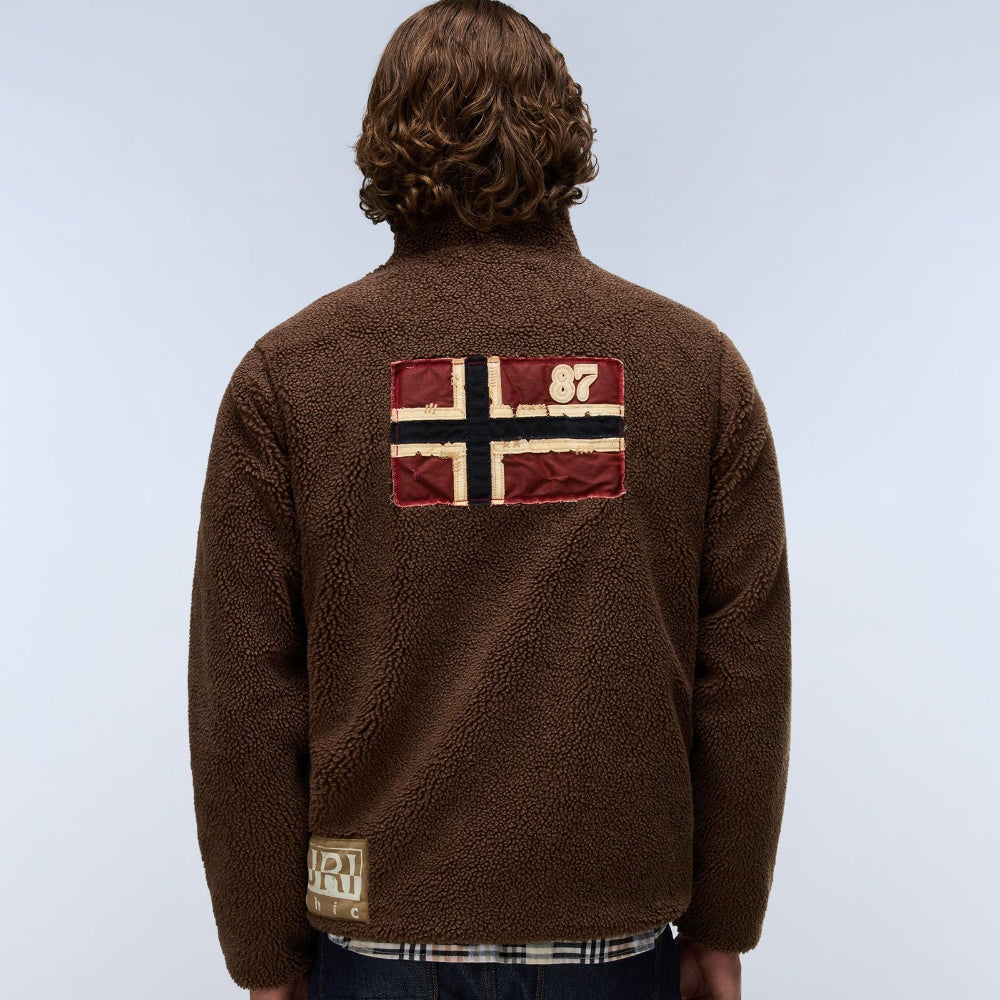 Napapijri DEMITASSE ARCHIVE FLEECE FZ NP0A48APEWT31 Zακέτα Καφέ F/W