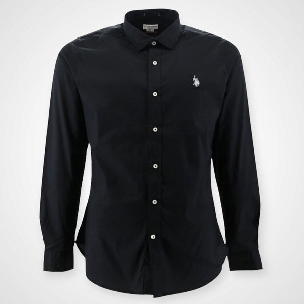 US. POLO ASSN. ZAM 5065567772/199 Πουκάμισο Μαύρο S/S