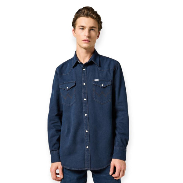 Wrangler WESTERN SHIRT MIDNIGHT RODEO 112357193 Πουκάμισο Μπλε  F/W