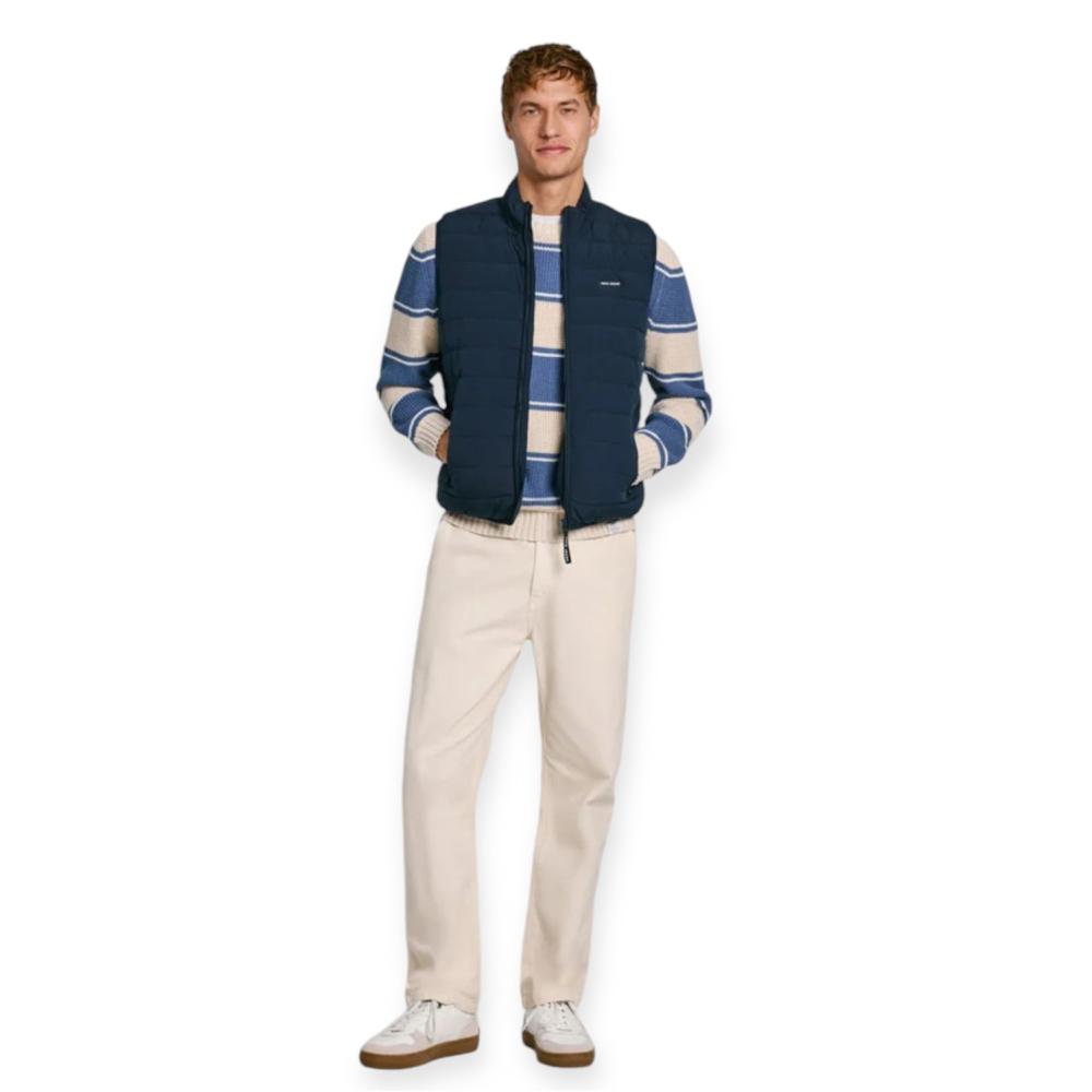 PEPE JEANS TOBY GILET PM403028/594 Αμάνικο Μπουφάν Μπλε F/W