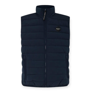 PEPE JEANS TOBY GILET PM403028/594 Αμάνικο Μπουφάν Μπλε F/W
