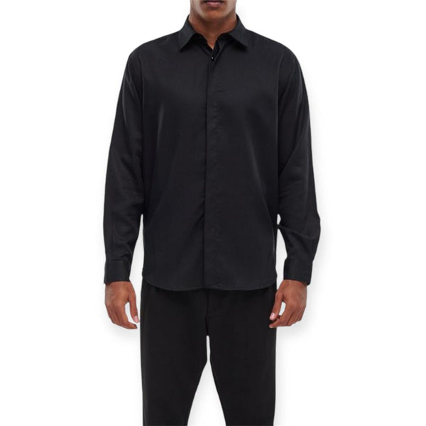 Premium Royal Denim Yamada-3567  Πουκάμισο Μαύρο F/W
