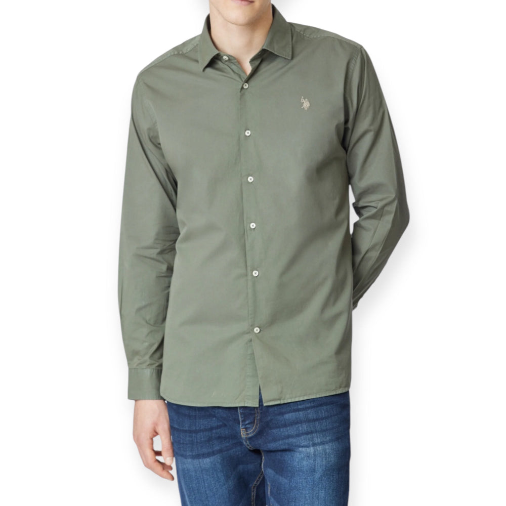 U.S POLO ASSN. US104004/449 Πουκάμισο Λαδί