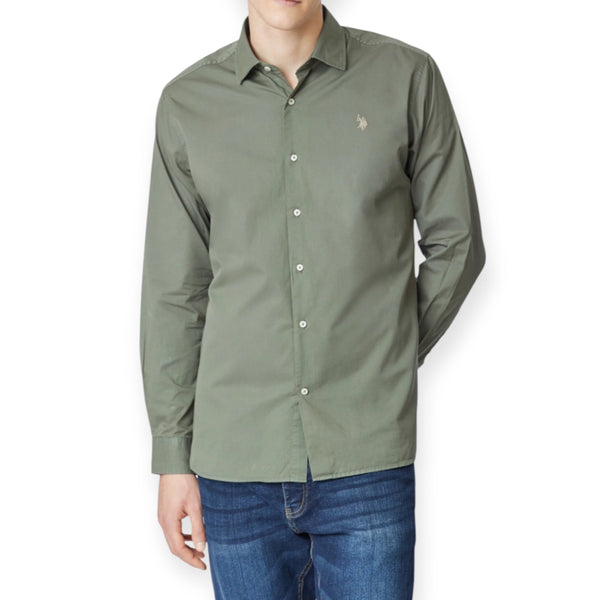 U.S POLO ASSN. US104004/449 Πουκάμισο Λαδί