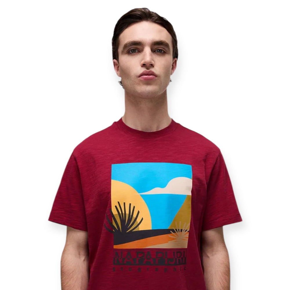 Napapijri S-ARBIA  SS NP0A4IE3R1E1 T-shirt Μπορντό S/S