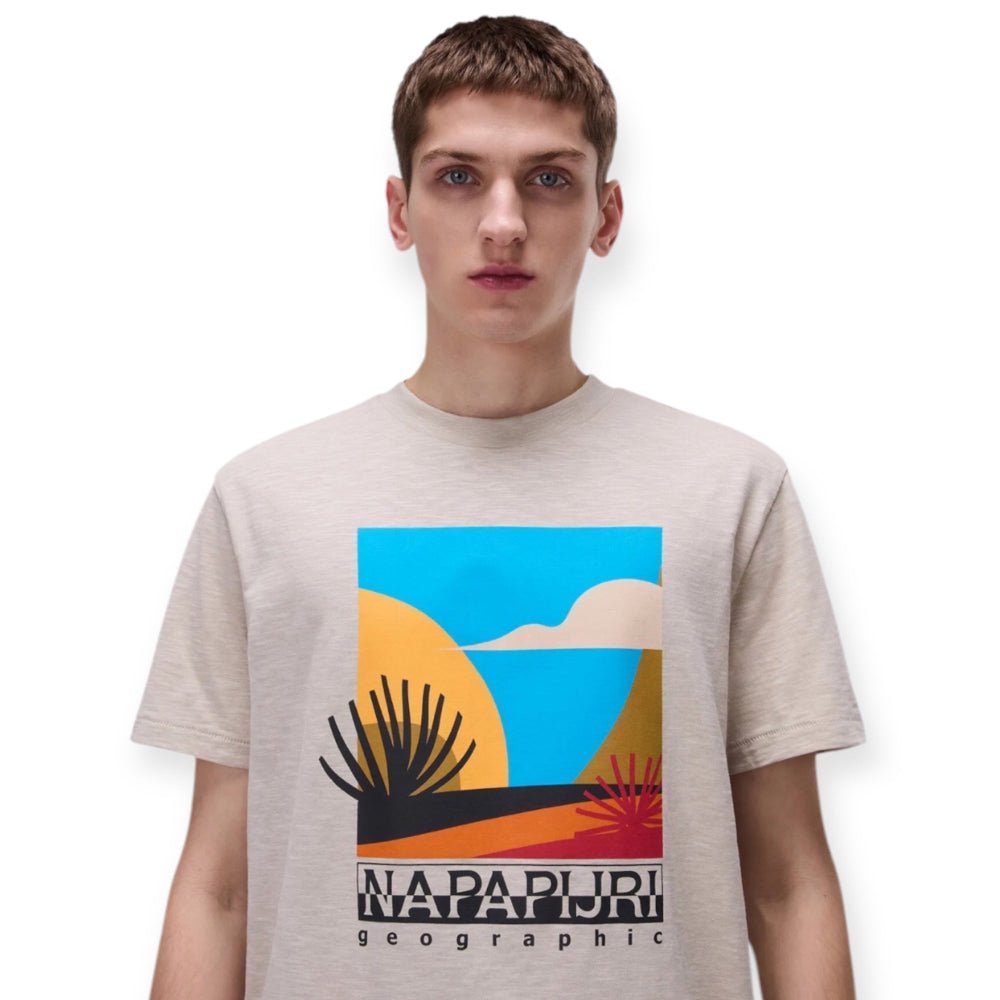 Napapijri S-ARBIA  SS NP0A4IE3N1P1 T-shirt Μπεζ S/S