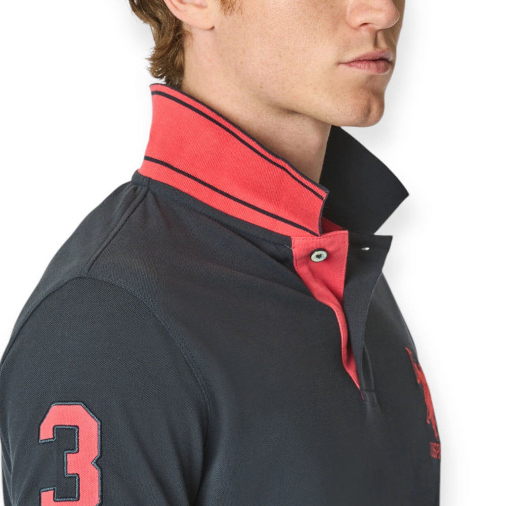 U.S POLO ASSN. KORY 67490/41029/199 Polo Μπλούζα Μαύρη S/S