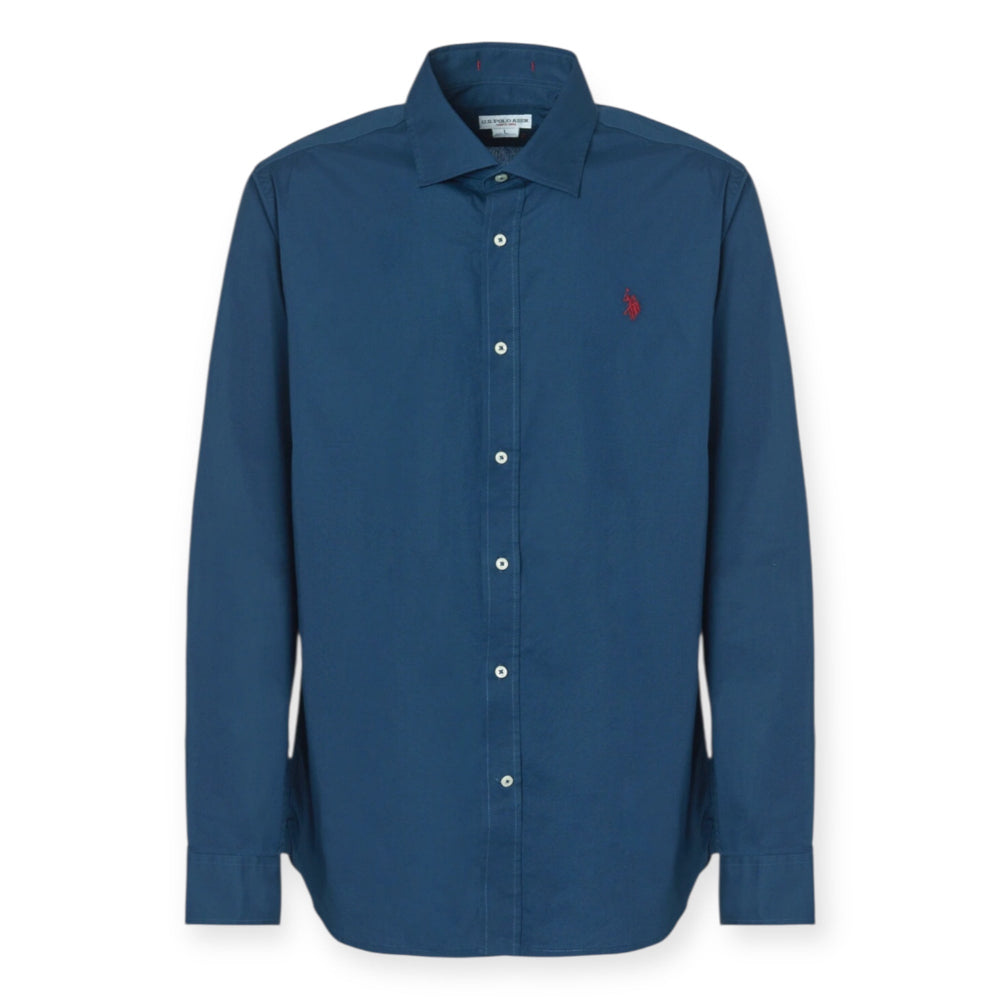 US. POLO ASSN. ZED US41104018/179 Πουκάμισο Μπλε S/S