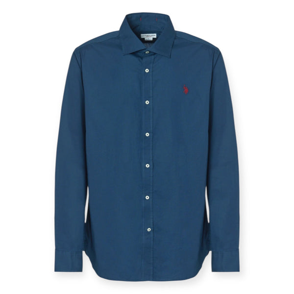 US. POLO ASSN. ZED US41104018/179 Πουκάμισο Μπλε S/S