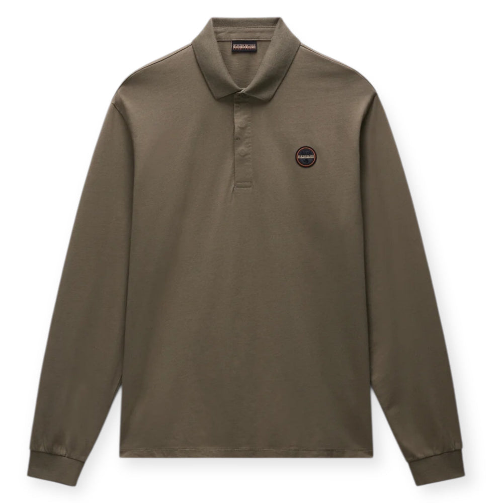 Napapijri E-BADGE LS NP0A4892GG0A Polo Λαδί S/S