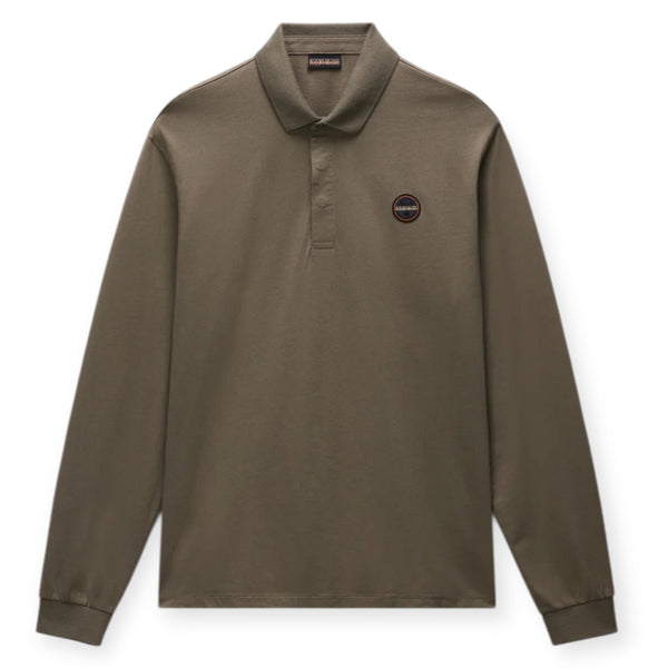 Napapijri E-BADGE LS NP0A4892GG0A Polo Λαδί S/S