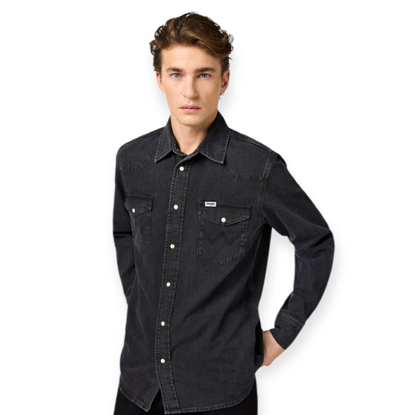 Wrangler WESTERN SHIRT RINSE BLACK 112362906 Πουκάμισο Μαύρο  F/W