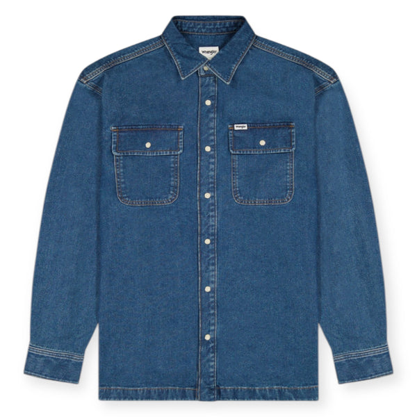 Wrangler OVERSHIRT RETRO BLUE 112371546 Πουκάμισο Μπλε F/W