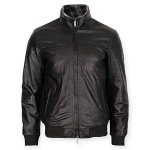 Bugatti 225100 Δερμάτινο Μπουφάν Μαύρο F/W