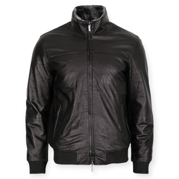 Bugatti 225100 Δερμάτινο Μπουφάν Μαύρο F/W