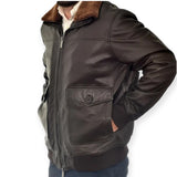 Bugatti 225101 Δερμάτινο τζάκετ Καφέ F/W