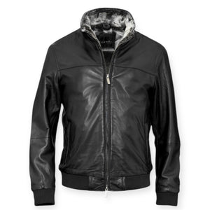 Bugatti 225100 Δερμάτινο Μπουφάν Μαύρο F/W