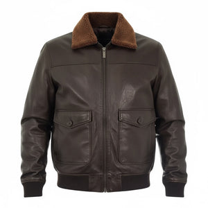 Bugatti 225101 Δερμάτινο τζάκετ Καφέ F/W