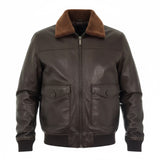 Bugatti 225101 Δερμάτινο τζάκετ Καφέ F/W