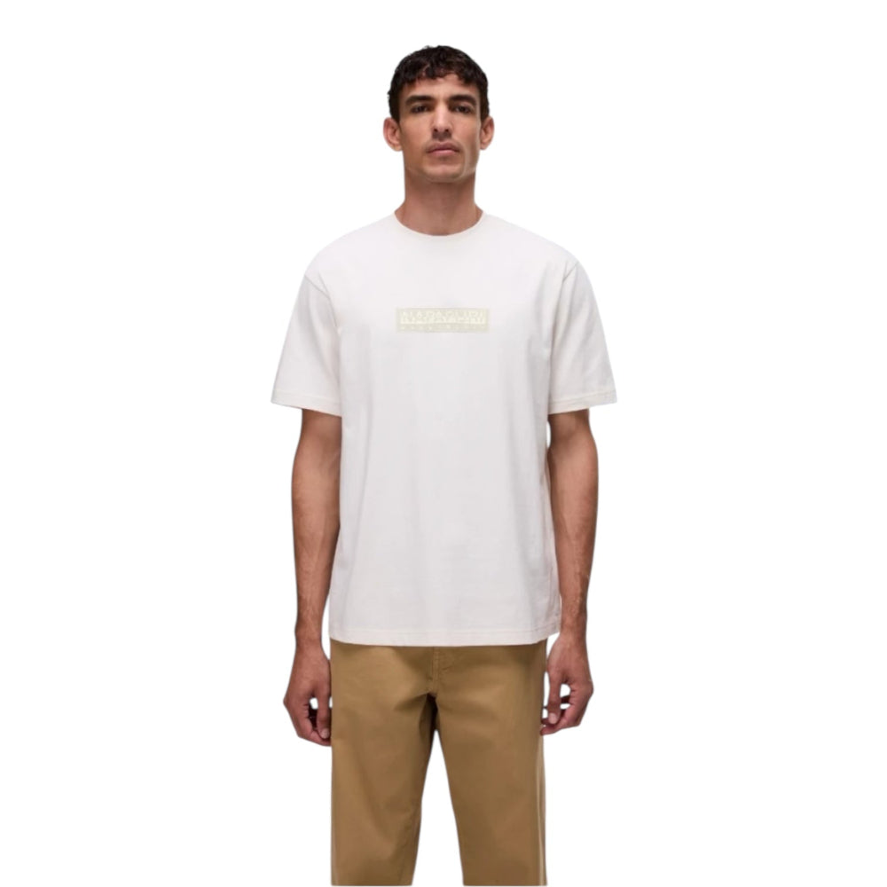 Napapijri S-BOX LOGO SS1  NP0A4IFLN1A1 T-shirt Μπεζ S/S