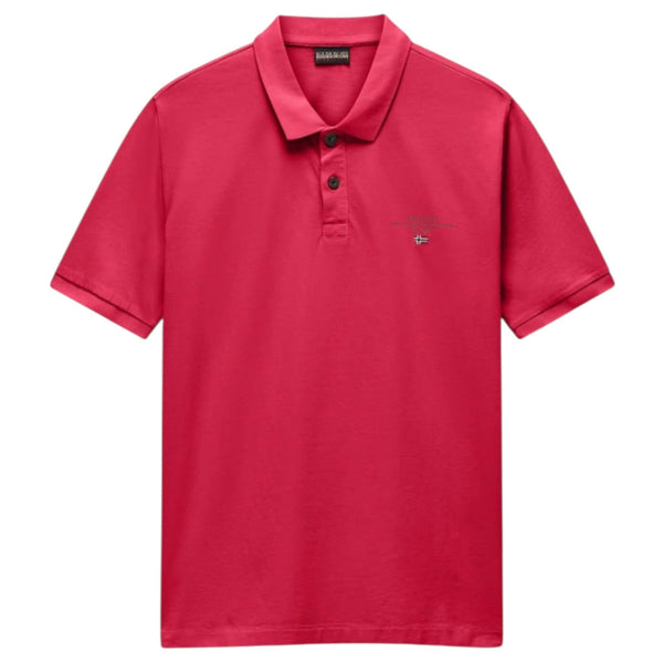 Napapijri ELBAS SS 4 NP0A4GDLRAQ1 Polo Μπλούζα Κόκκινη S/S