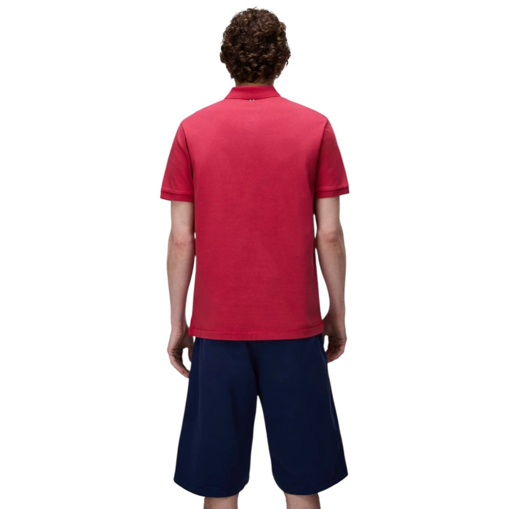 Napapijri ELBAS SS 4 NP0A4GDLRAQ1 Polo Μπλούζα Κόκκινη S/S