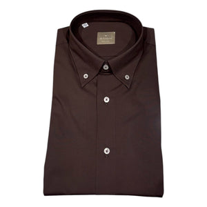 De pasquale EMME_060/G_01/30 Πουκάμισο Καφέ S/S