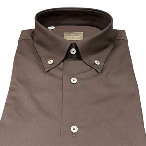 De pasquale EMME_060/G_01/30 Πουκάμισο Καφέ S/S