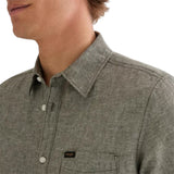 Wrangler SS 1PKT SHIRT 112378047 Πουκάμισο Λαδί S/S