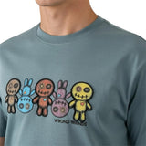 WRONG FRIENDS FRANKLIN  WF1224 T-shirt Πετρόλ S/S