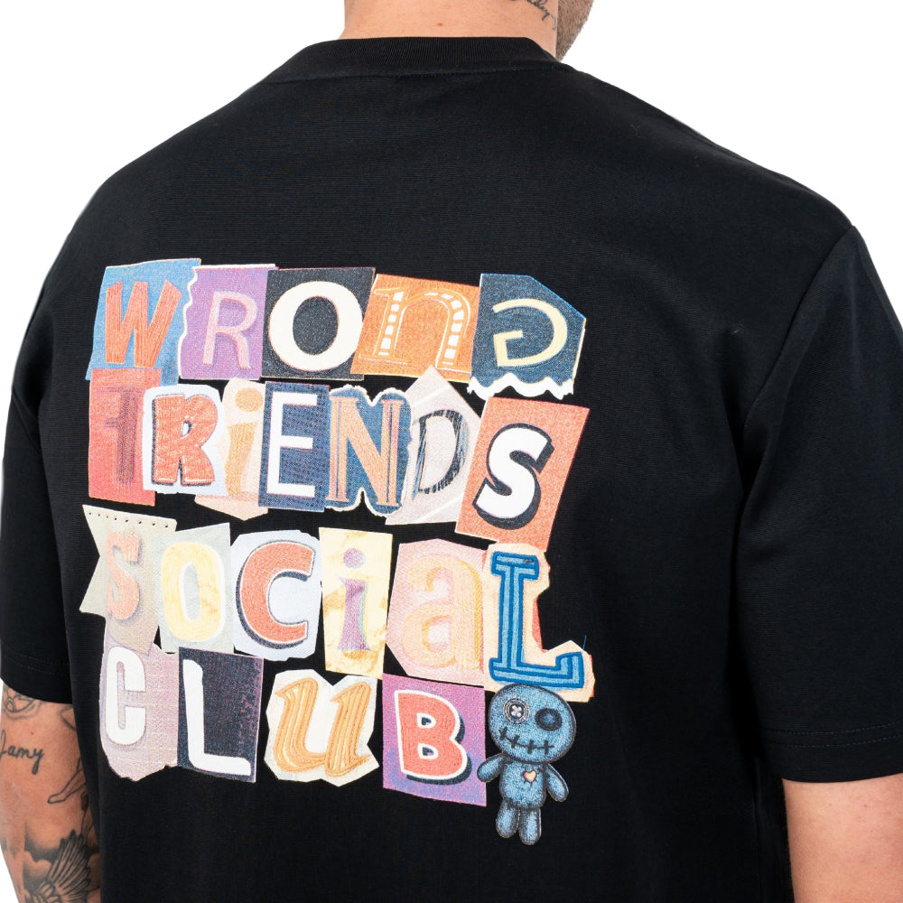 WRONG FRIENDS SOCIAL CLUB  WF1229 T-shirt Μαύρο S/S