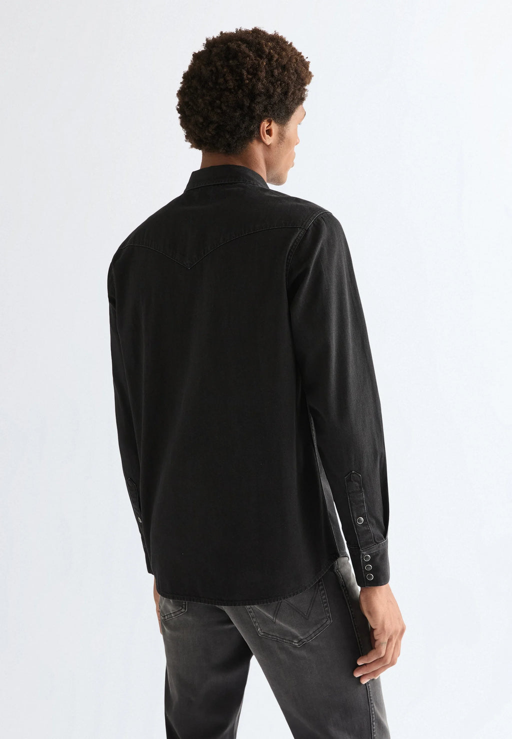 Wrangler  WESTERN SHIRT RINSE BLACK 112378427 Πουκάμισο Μαύρο F/W