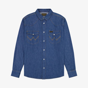 Wrangler WESTERN SHIRT CAROLINE CREEK 112378124 Πουκάμισο Μπλε  F/W