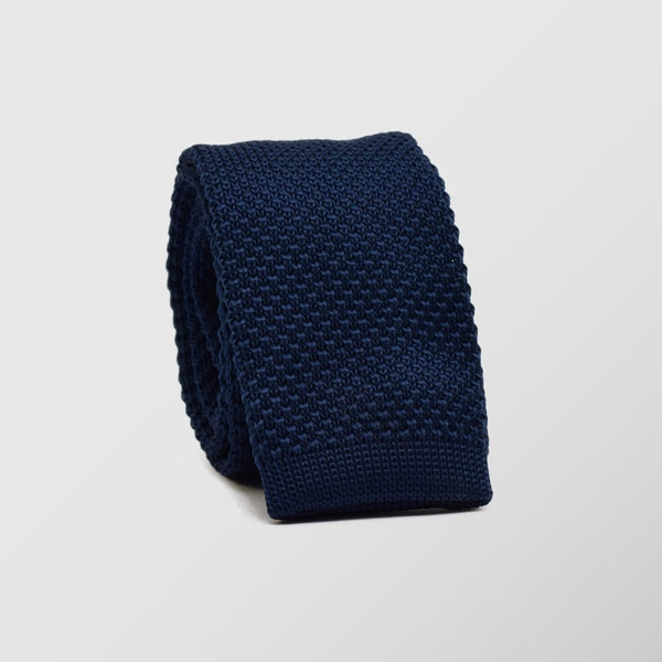 Stefano & Mario T-Knitted-02 Blue Tie