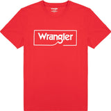 Wrangler FRAME LOGO TEE FORMULA RED W7H3D3XWO T-shirt Κόκκινο S/S