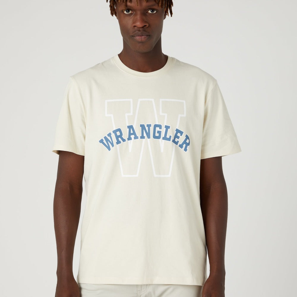 Wrangler GRAPHIC TEE TURTLEDOVE  W7CEEEC23 T-shirt Μπεζ  S/S