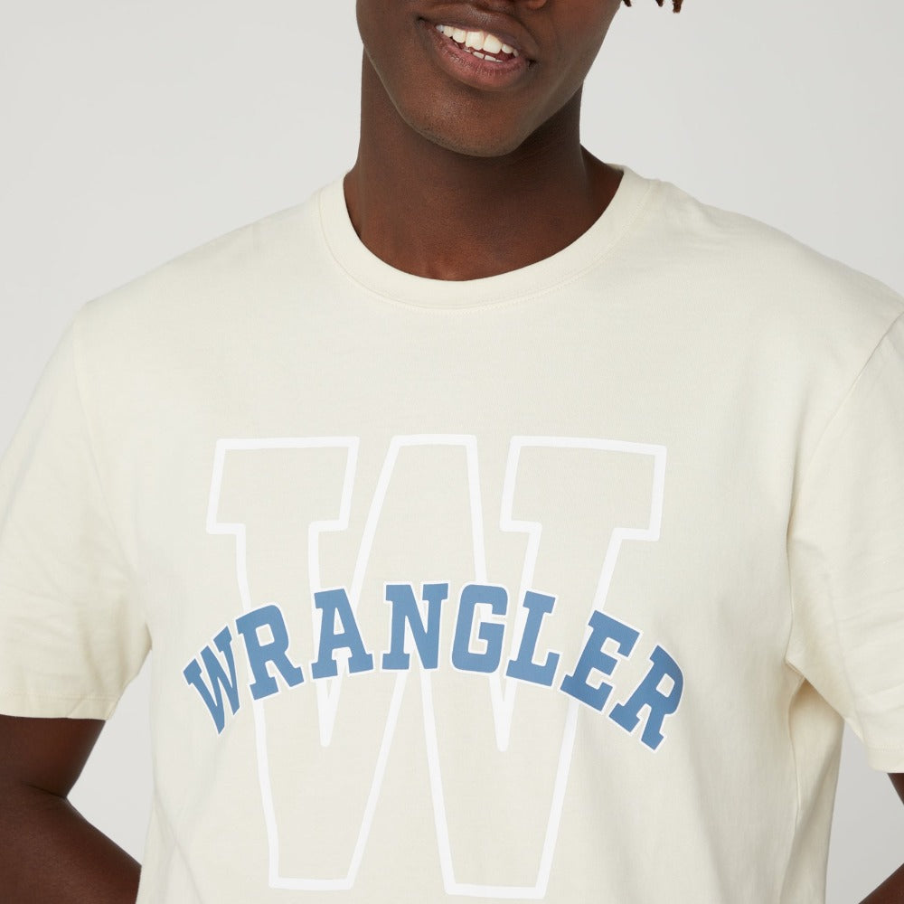 Wrangler GRAPHIC TEE TURTLEDOVE  W7CEEEC23 T-shirt Μπεζ  S/S