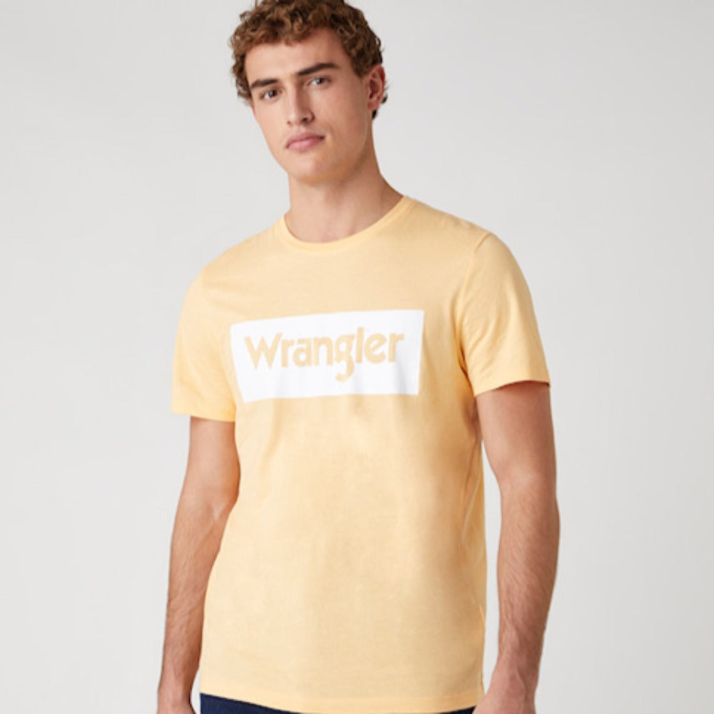 Wrangler LOGO TEE LOVELY MANGO W742FKA11 T-shirt Κίτρινο S/S